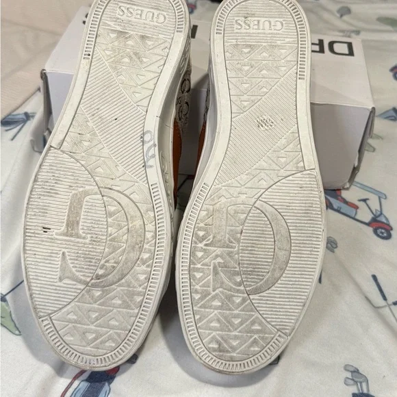 Guess Cream and Tan Casual Sneakers - Picture 7 of 12
